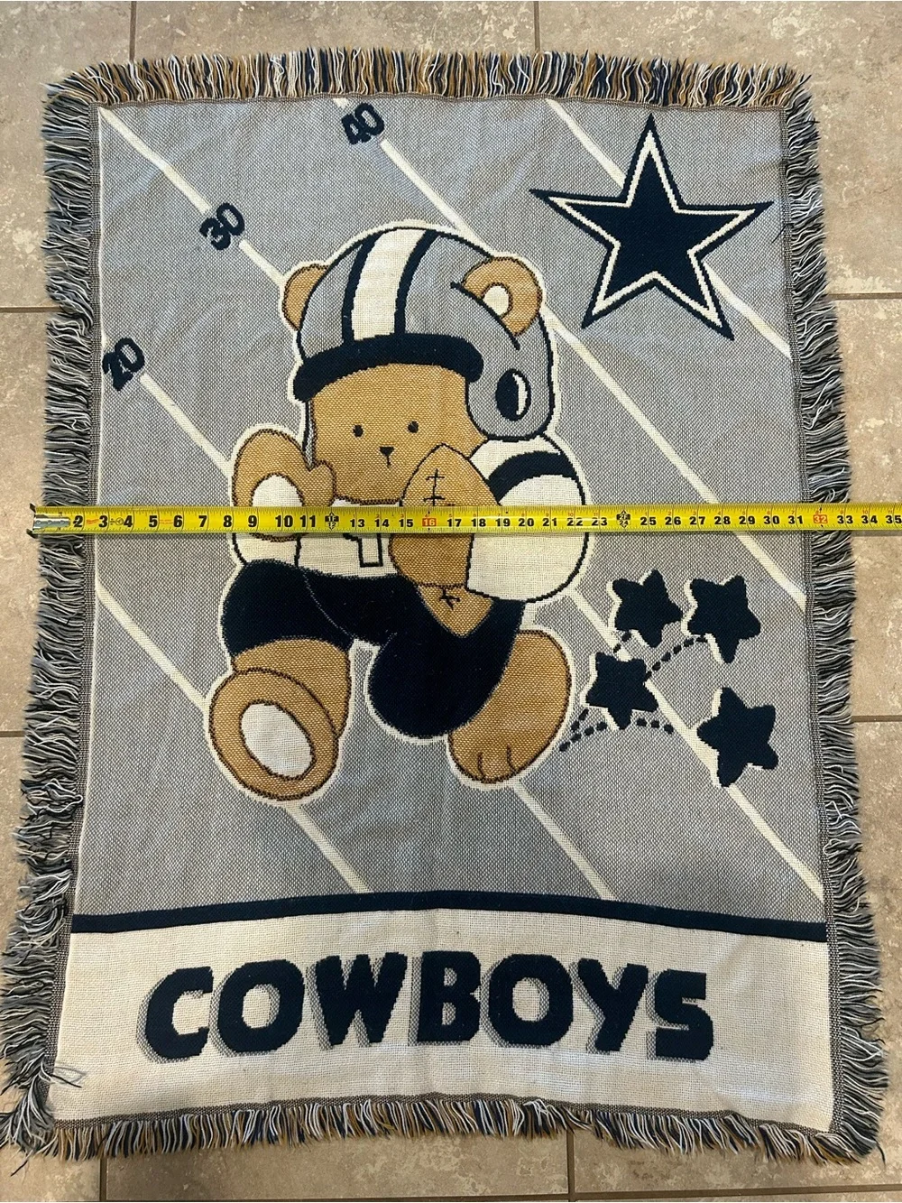 Vintage Dallas Cowboys Baby Blanket
